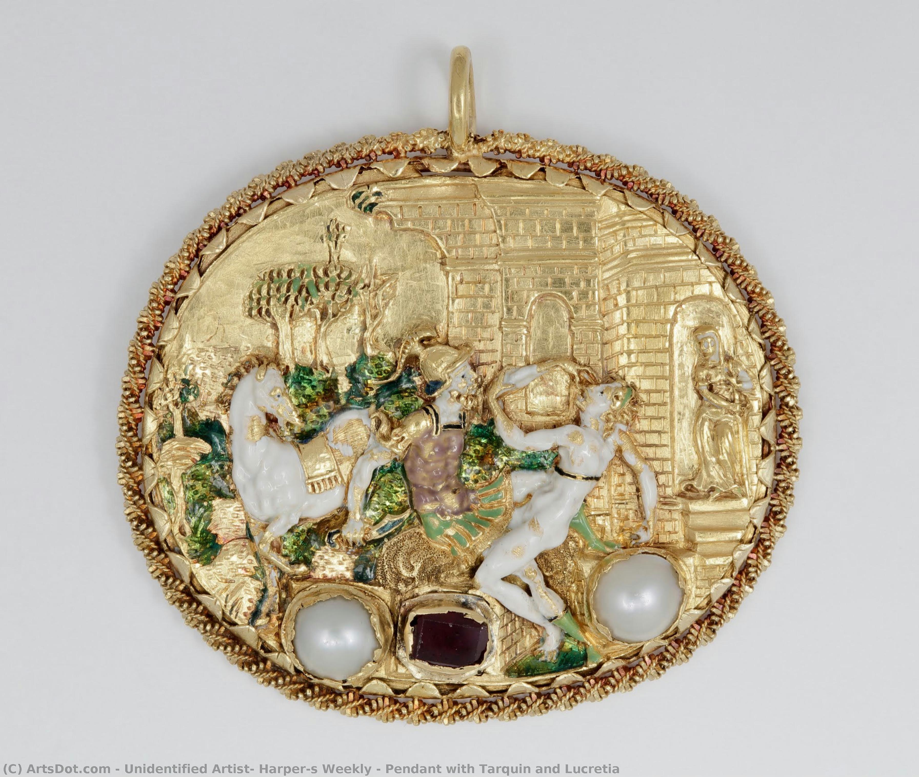 Pendant With Tarquin And Lucretia — Unidentified Artist, Harper's Weekly