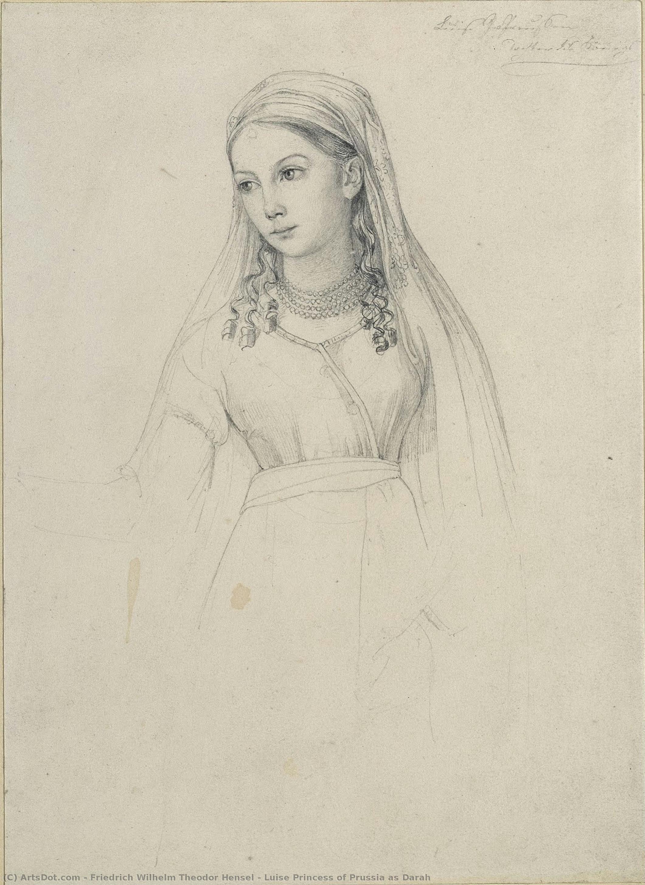 Luise Princess Of Prussia As Darah — Friedrich Wilhelm Theodor Hensel