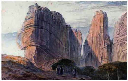 The Monastery Of Baarlam, Meteora — Edward Lear
