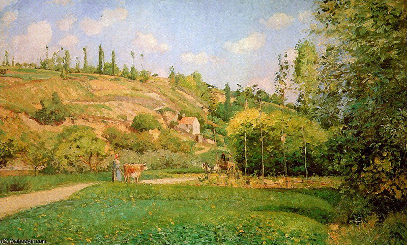 Wow Shepherd On The Road Sun — Camille Pissarro