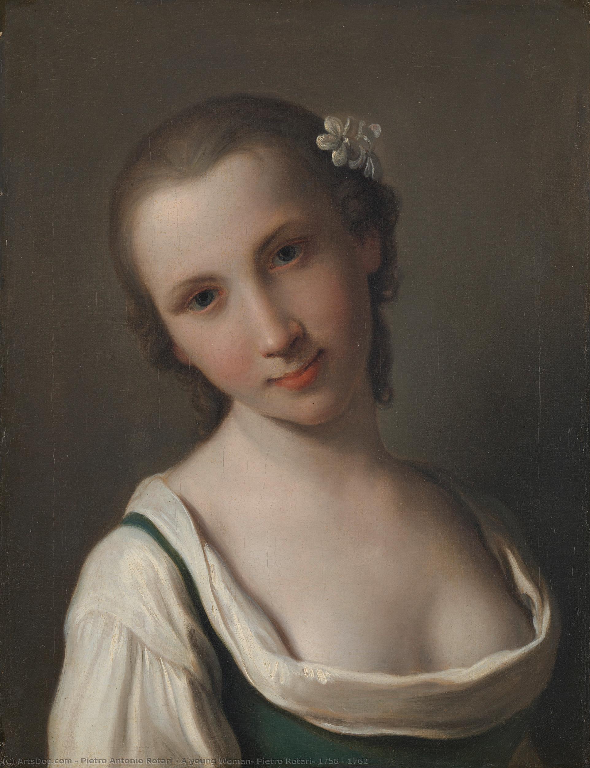 A Young Woman, Pietro Rotari, 1756 - 1762 — Pjetro Antonio Rotari