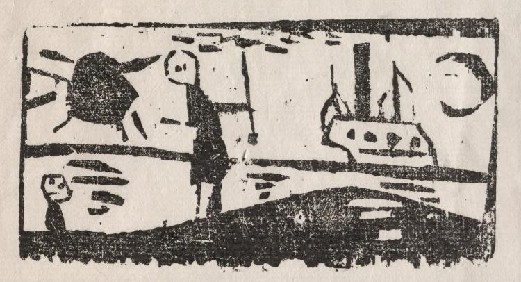 Ship With Sun And Moon — Lyonel Feininger
