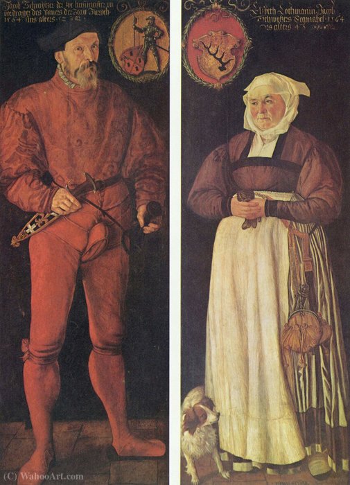 Portrait Of Jacob Schwytzer And His Wife Elsbeth Lochmann - (1564) — Tobias Stimmer