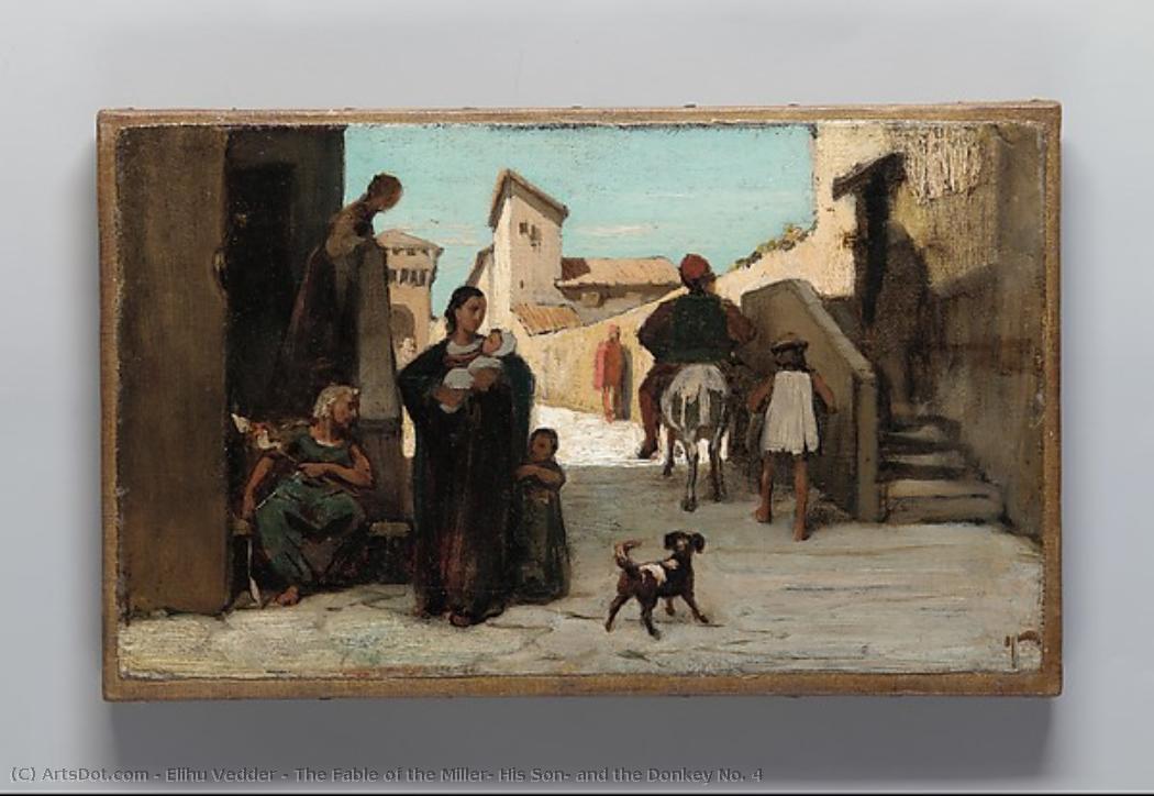 The Fable Of The Miller, His Son, And The Donkey No. 4 — Elihu Vedder