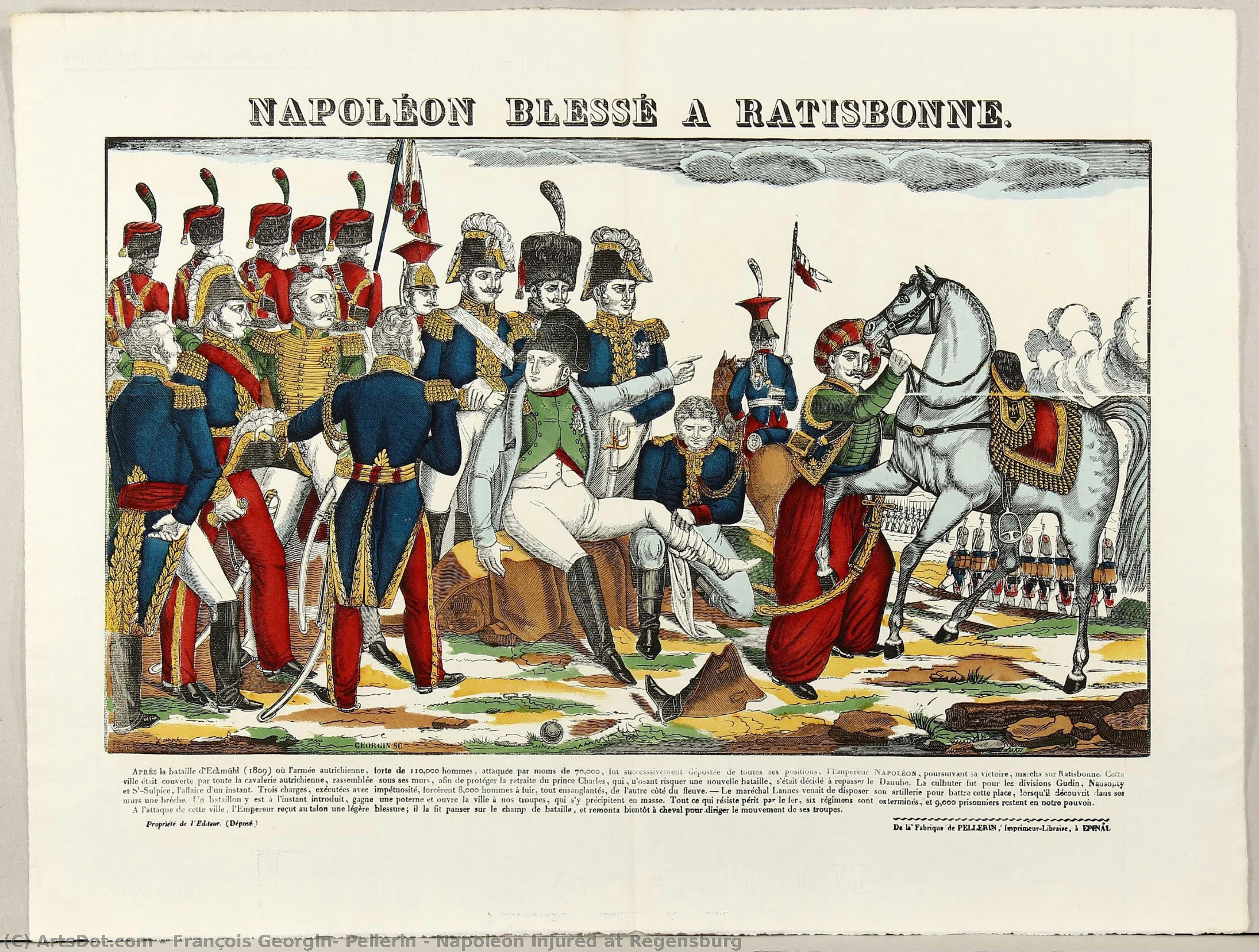 Napoleon Injured At Regensburg — François Georgin, Pellerin
