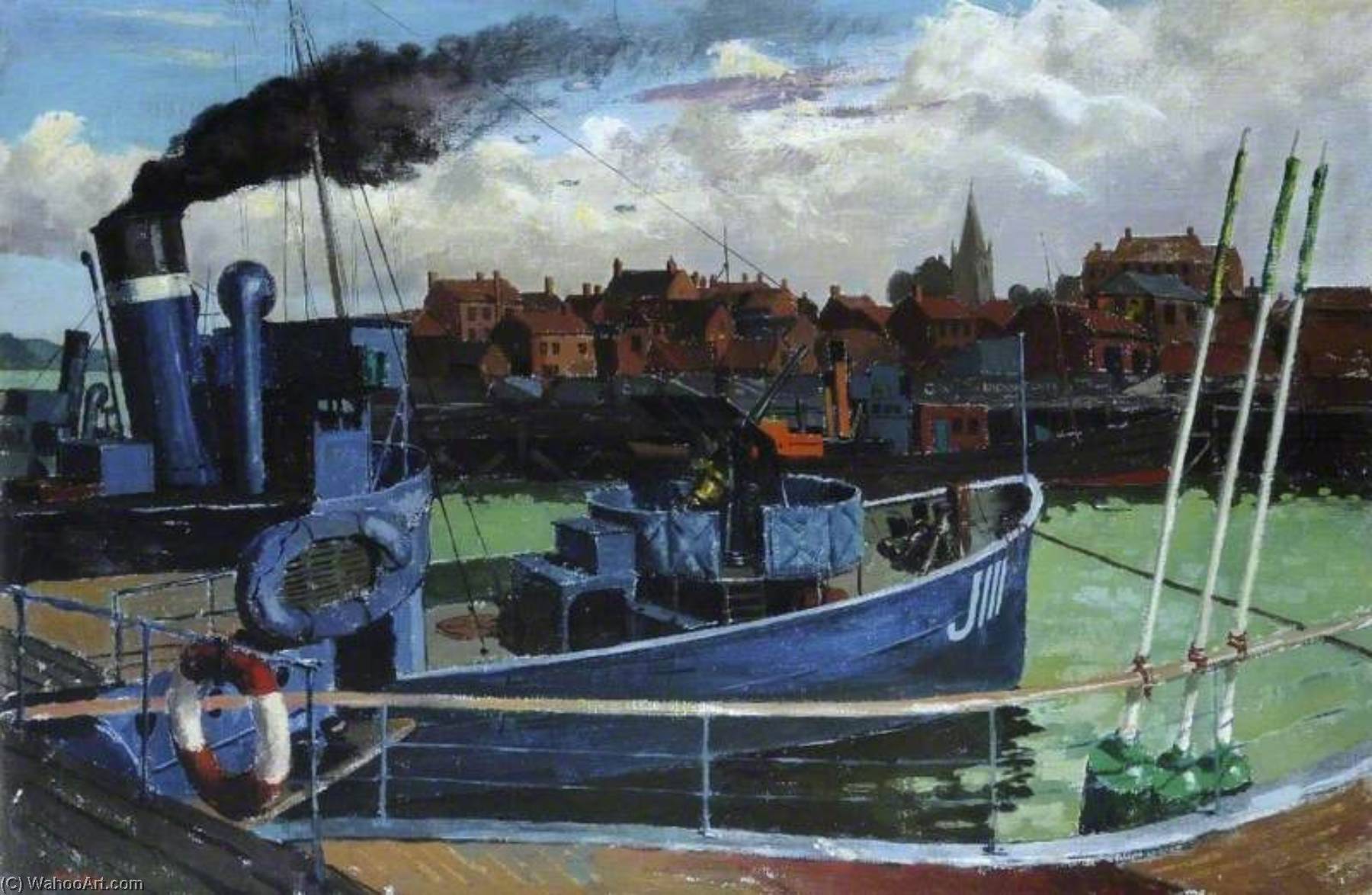 Harwich Harbour With Hms 'princess Elizabeth' — William D Dring
