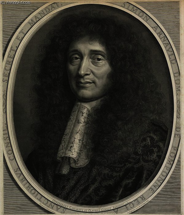 Portrait Of Simon Arnauld, Marquis De Pomponne — Robert Nanteuil