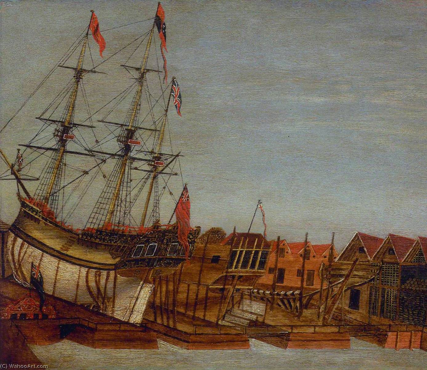 Launch Of Hmy 'augusta', Deptford 1771 — Anthony Frederick Augustus Sandys