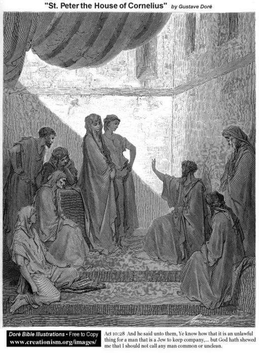 St.peter In The House Of Cornelius — Paul Gustave Doré
