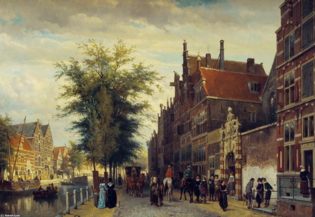 Het Atheneum Illustre Aan De Oudezijds Voorburgwal Te Amsterdam — Cornelius Springer