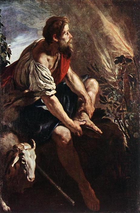 Moses Before The Burning Bush — Domenico Feti (domenico Fetti)