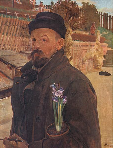 Self-portrait With A Hyacinth — Jacek Malczewski