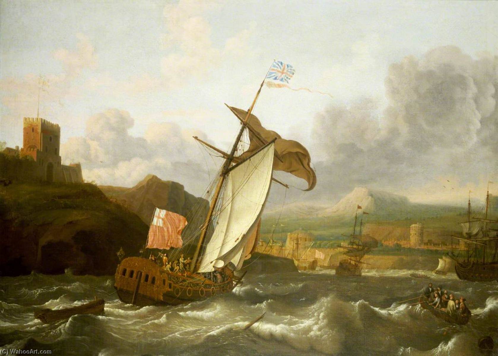 An English Yacht Sailing Into Plymouth — Ludolf Backhuysen I