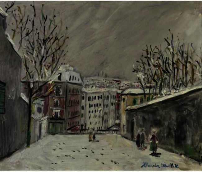 Rue Du Mont-cenis Under The Snow — Maurice Utrillo
