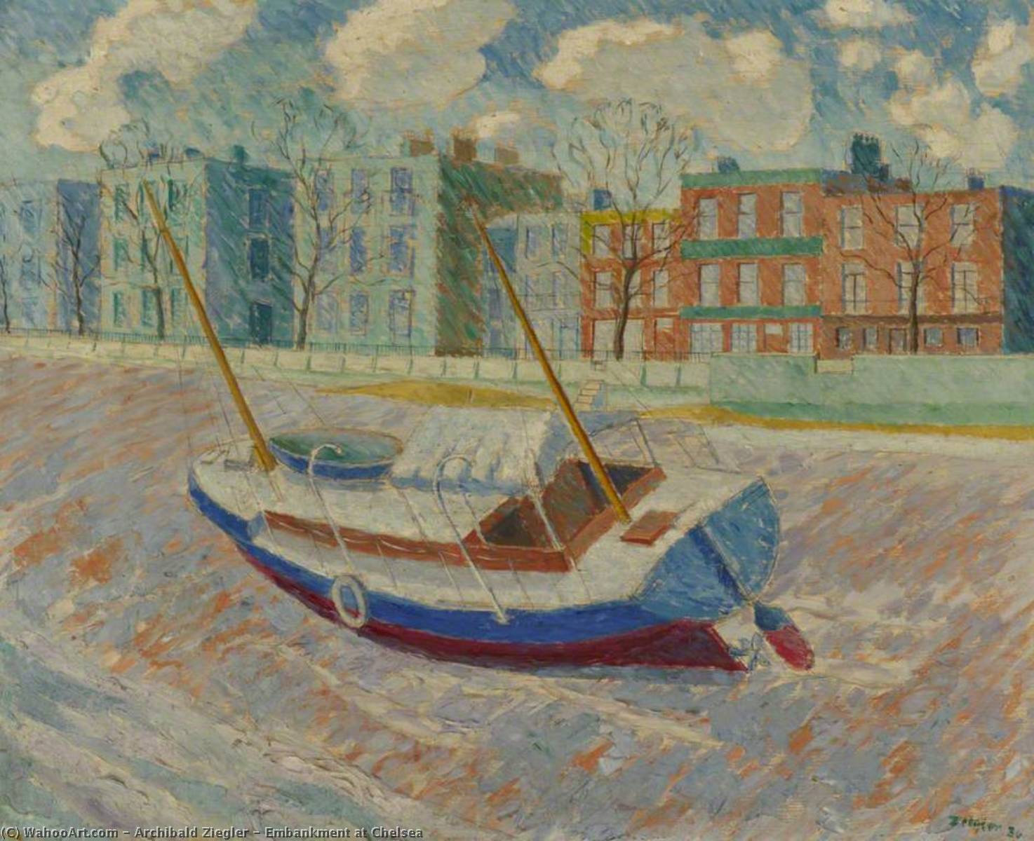 Embankment At Chelsea — Archibald Ziegler