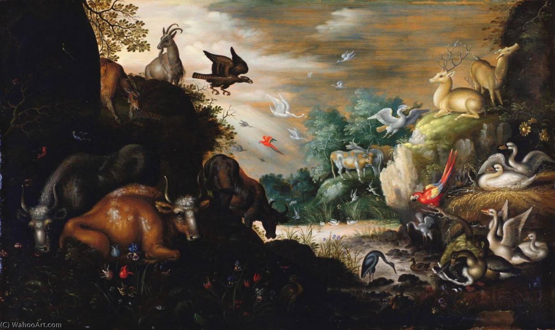 Multitude Of Animals And Foul In A Forest Glen — Roelant Savery