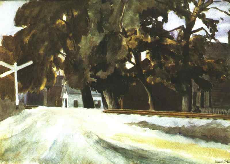 Railroad Crossing — Edward Hopper