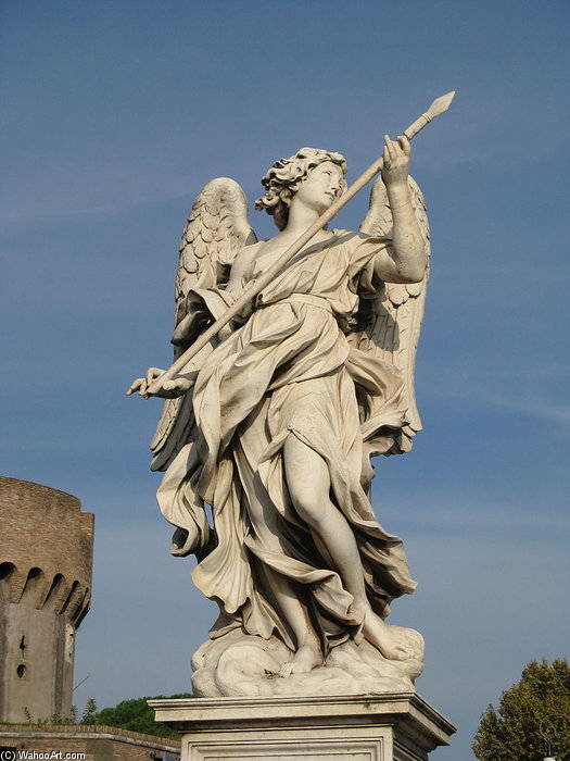 Angel Bearing A Lance — Domenico Guidi
