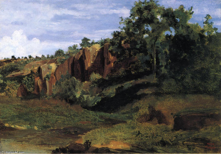 Rocks At Civita Castellana — Jean-baptiste-camille Corot