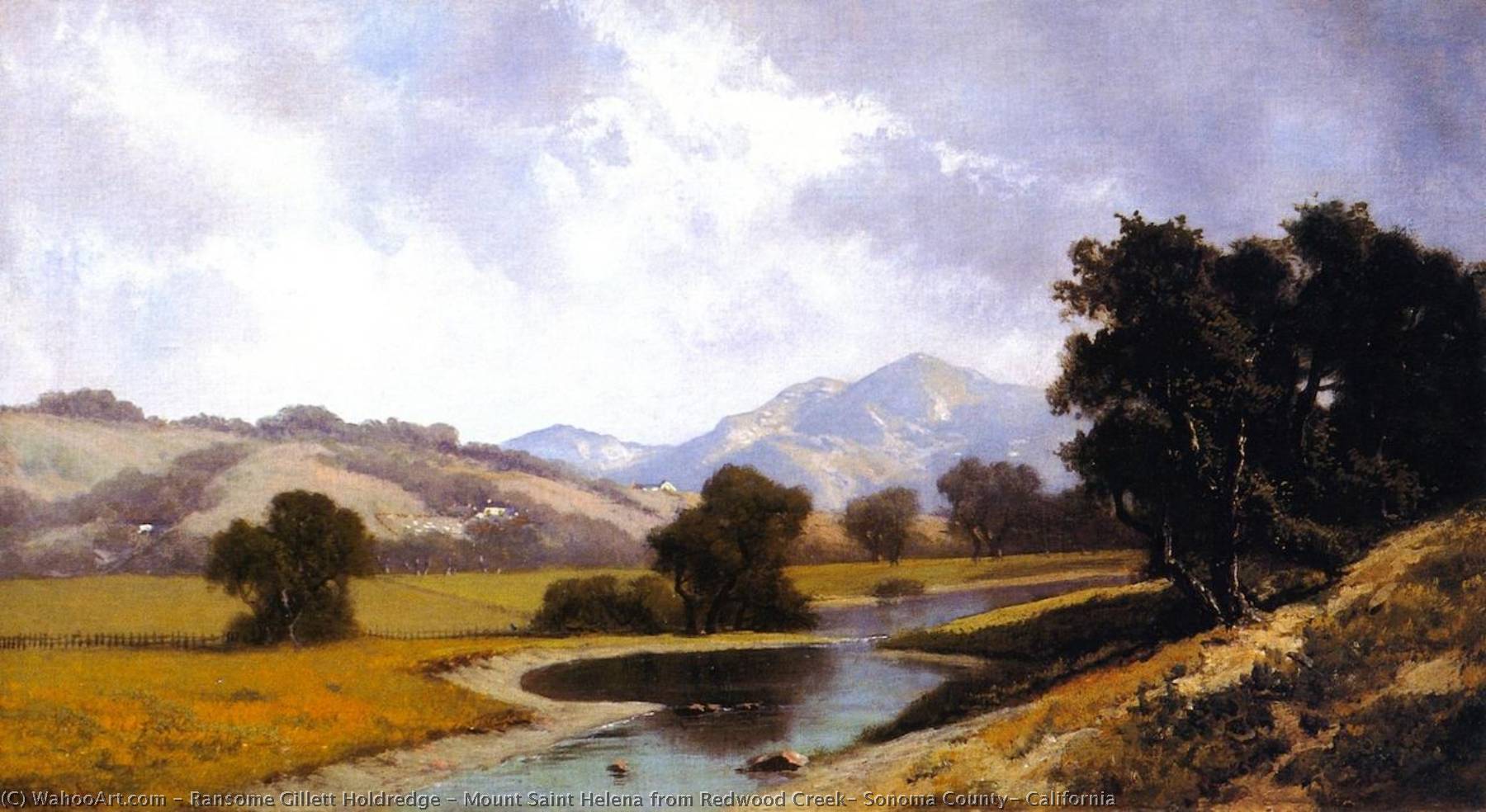 Mount Saint Helena From Redwood Creek, Sonoma County, California — Ransome Gillett Holdredge