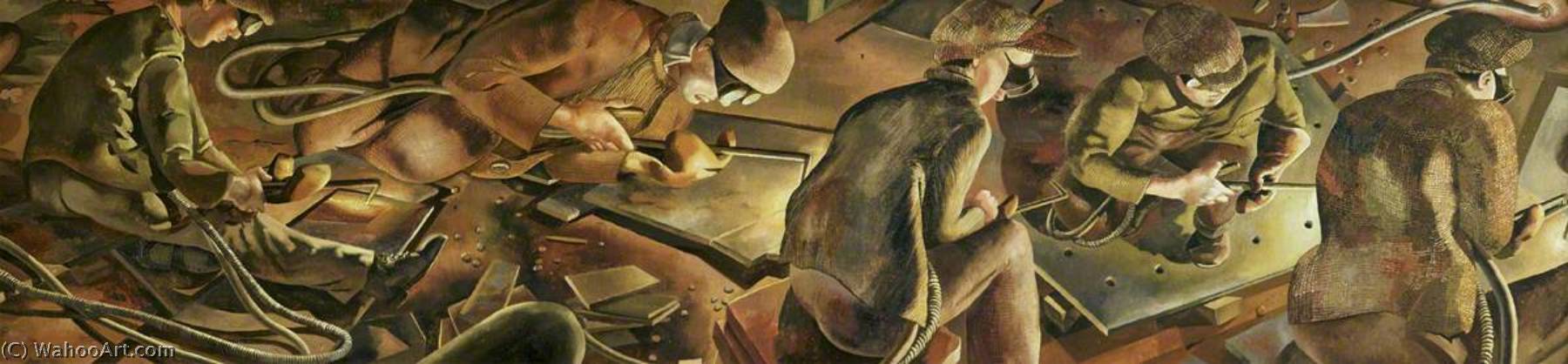 Shipbuilding On The Clyde Burners (left) — Sir Stanley Spencer