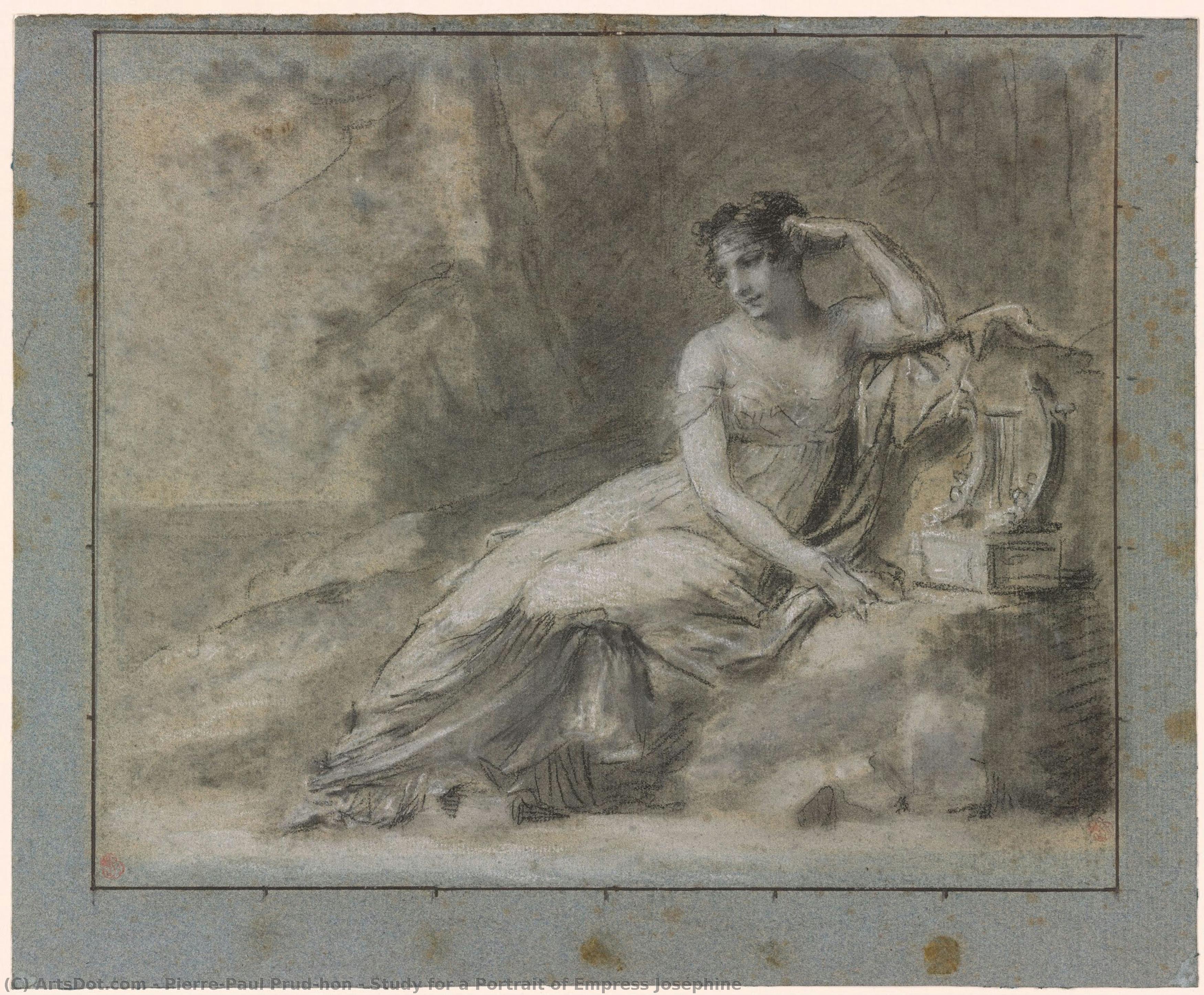 Study For A Portrait Of Empress Joséphine — Pierre-paul Prud'hon
