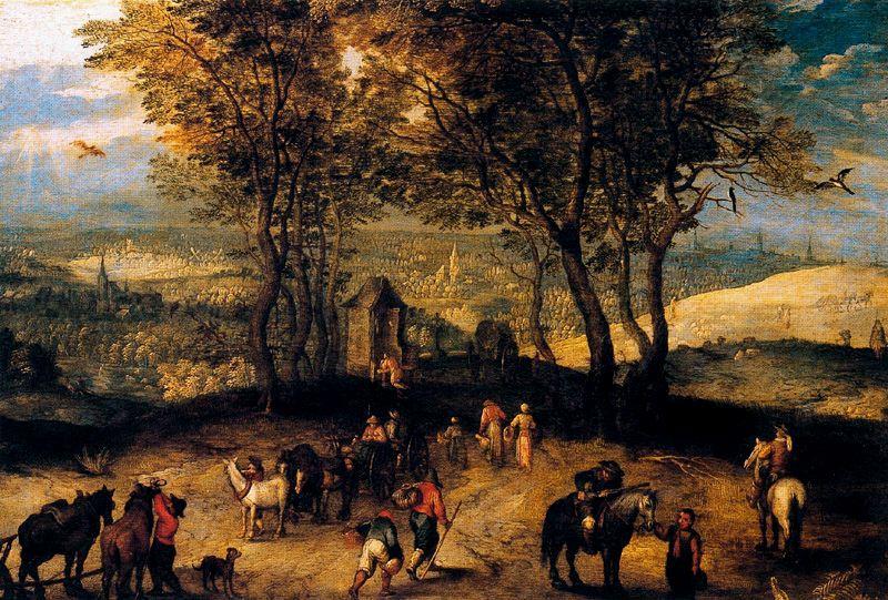 Landscape With Walkers — Pieter Bruegel The Younger