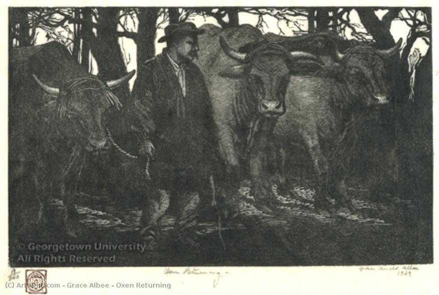 Oxen Returning — Grace Thurston Arnold Albee