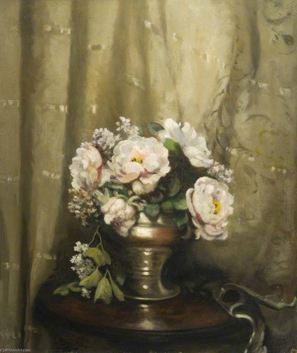 Peonies In A Silver Bowl — Ethel Susan Graham Bristowe