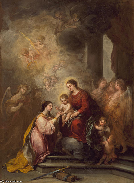 The Mystic Marriage Of Saint Catherine — Bartolomé Esteban Murillo