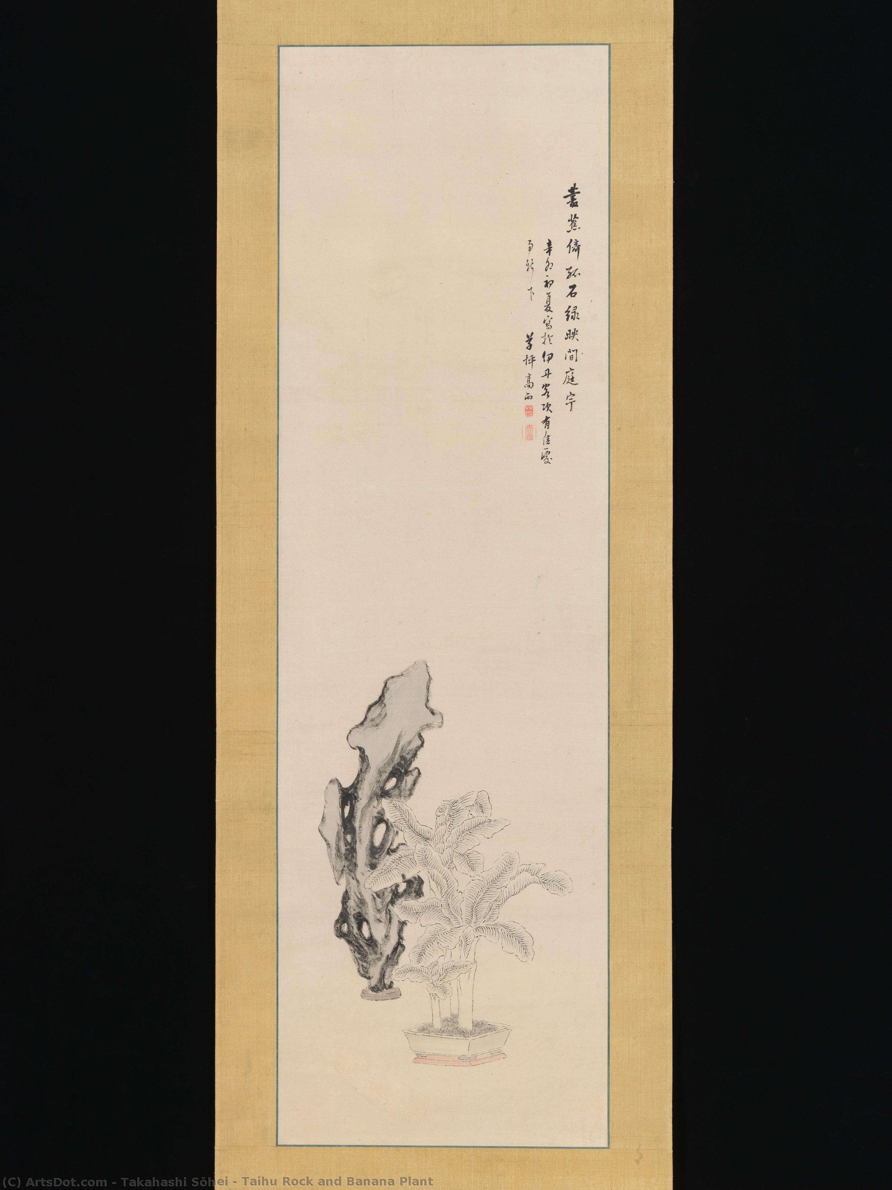 Taihu Rock And Banana Plant — Takahashi Sōhei