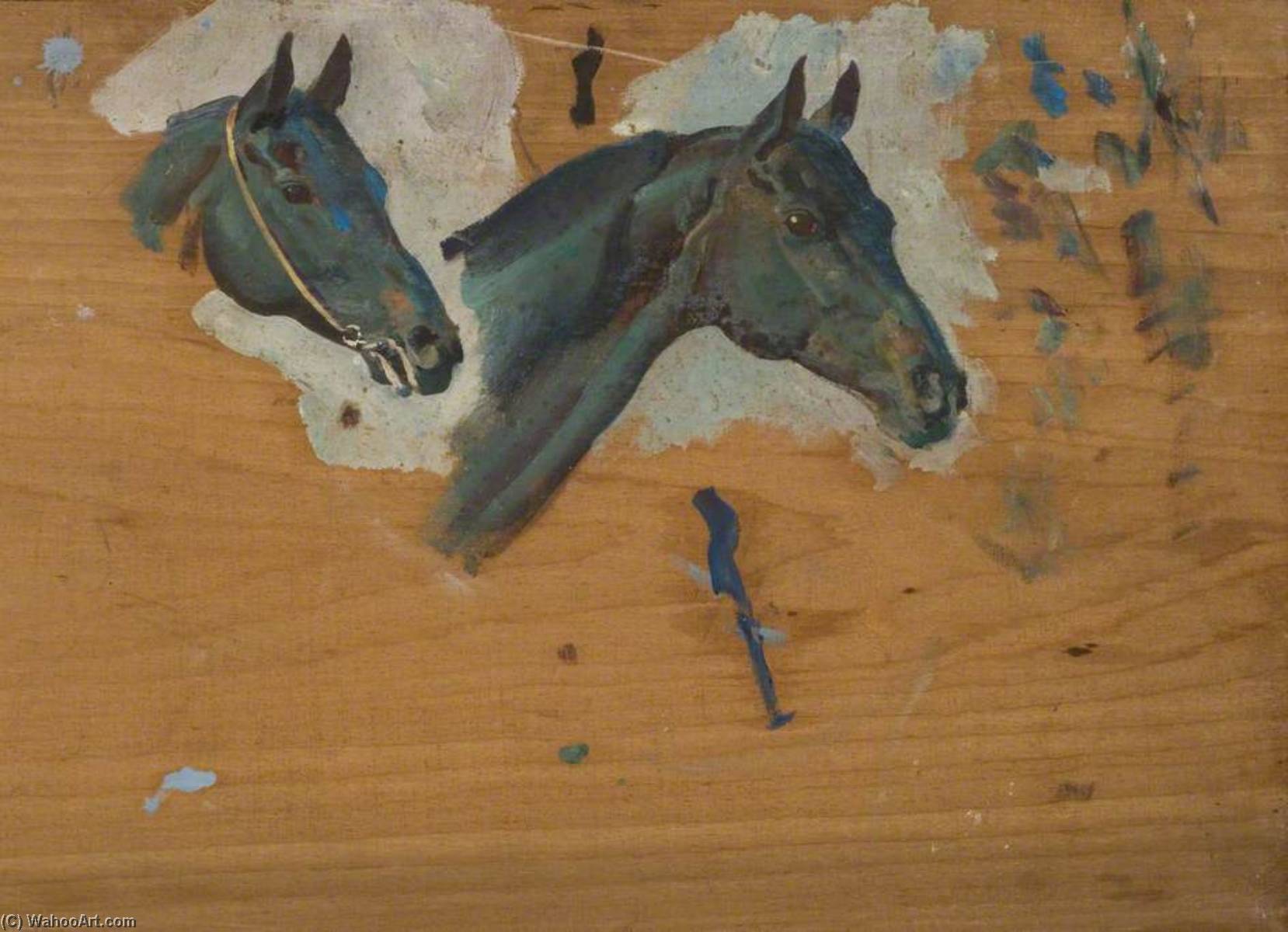 Studies Of A Horse's Head (recto) — Sir Alfred James Munnings