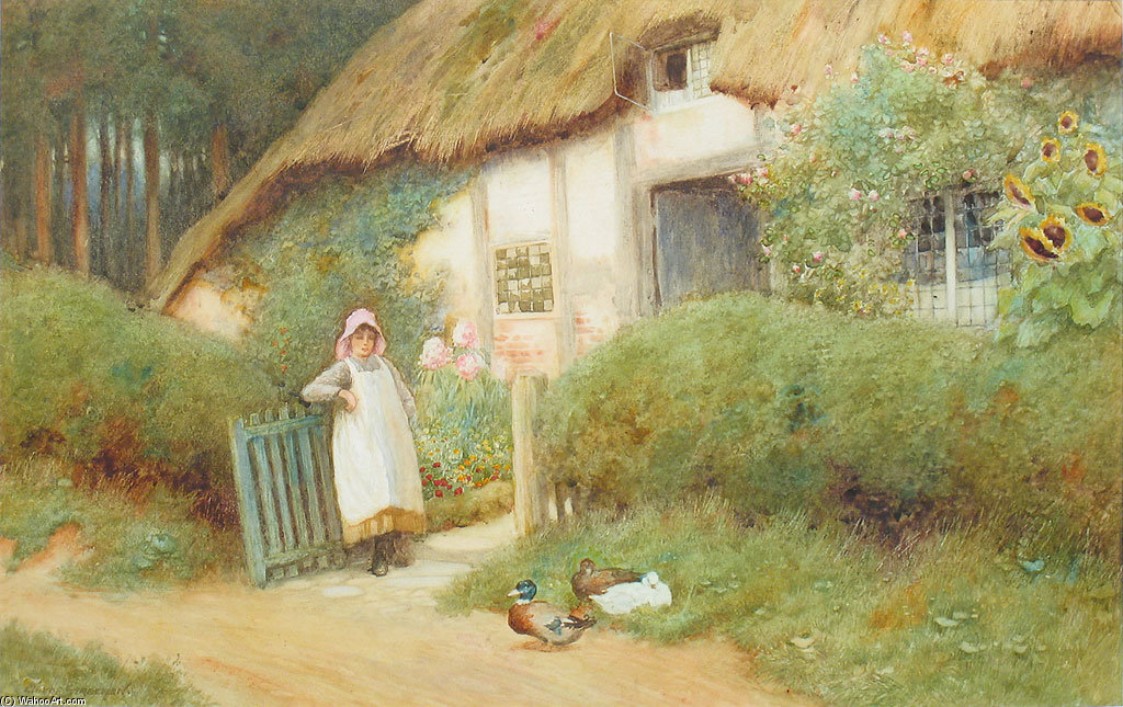 A Woodland Cottage — Arthur Claude Strachan