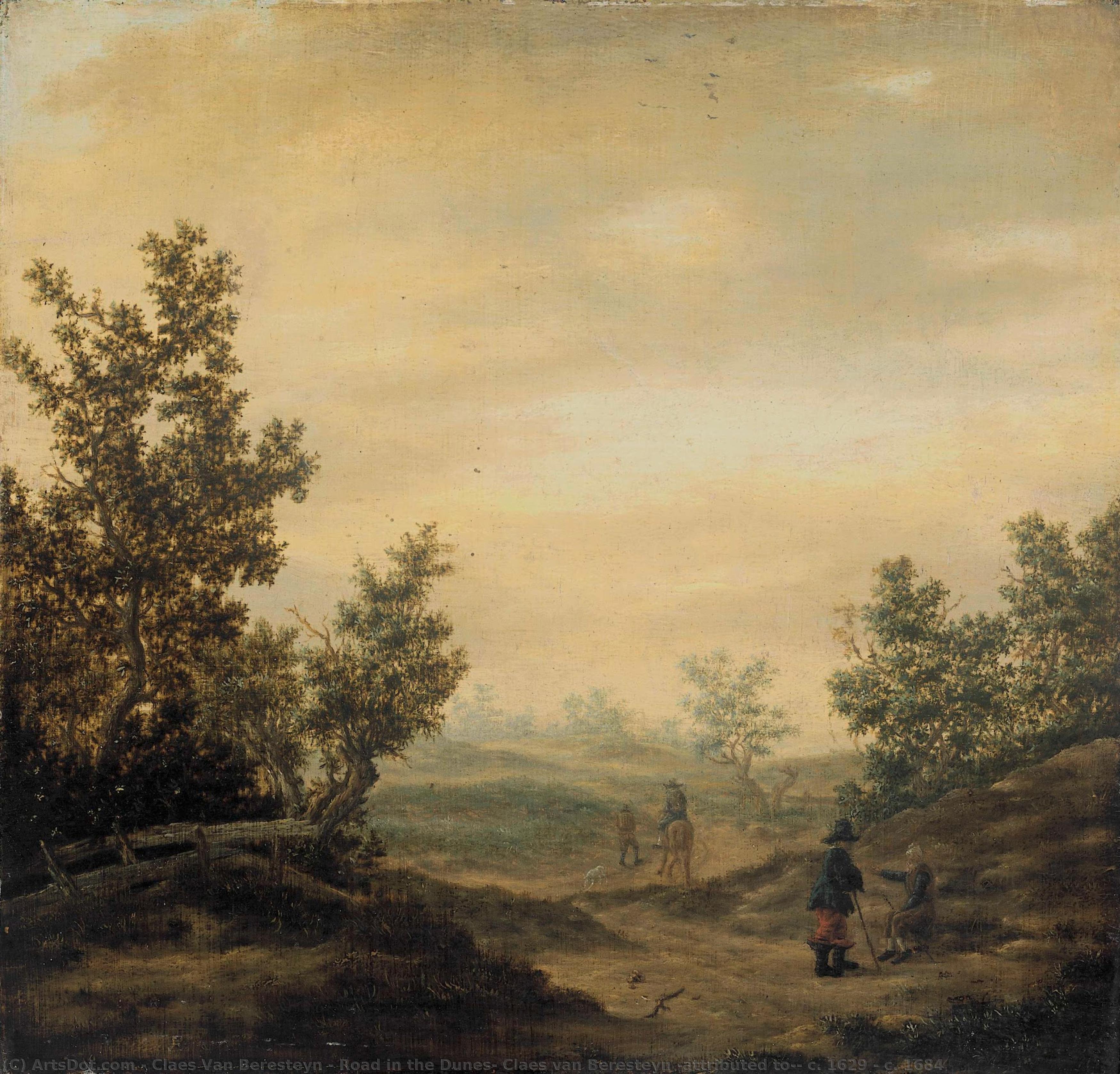 Road In The Dunes, Claes Van Beresteyn (attributed To), C. 1629 - C. 1684 — Claes Van Beresteyn