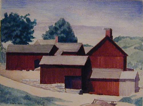 Connecticut Barn And Landscape — Чарльз Шиллер