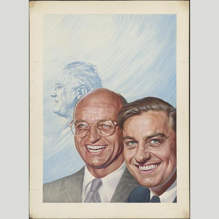 James, Elliott And Franklin D. Roosevelt — Boris Chaliapin