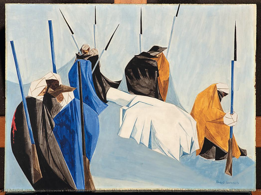 The Summer Soldier And The Sunshine Patriot Will, In This Crisis, Shrink From The Service Of His Country. -thomas Paine, 1776 — Jacob Lawrence