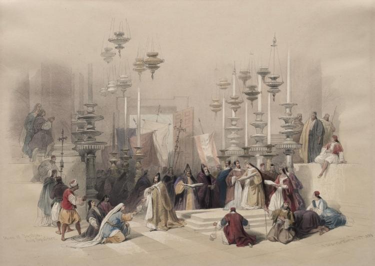 Stone Of Unction, Holy Sepulchre — David Roberts