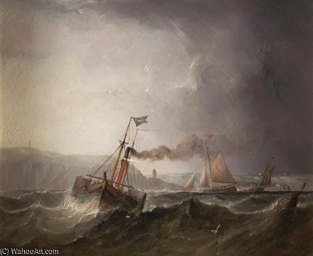 The Paddle Steamer 'queen Of The Isle' Off Douglas — Samuel Walters