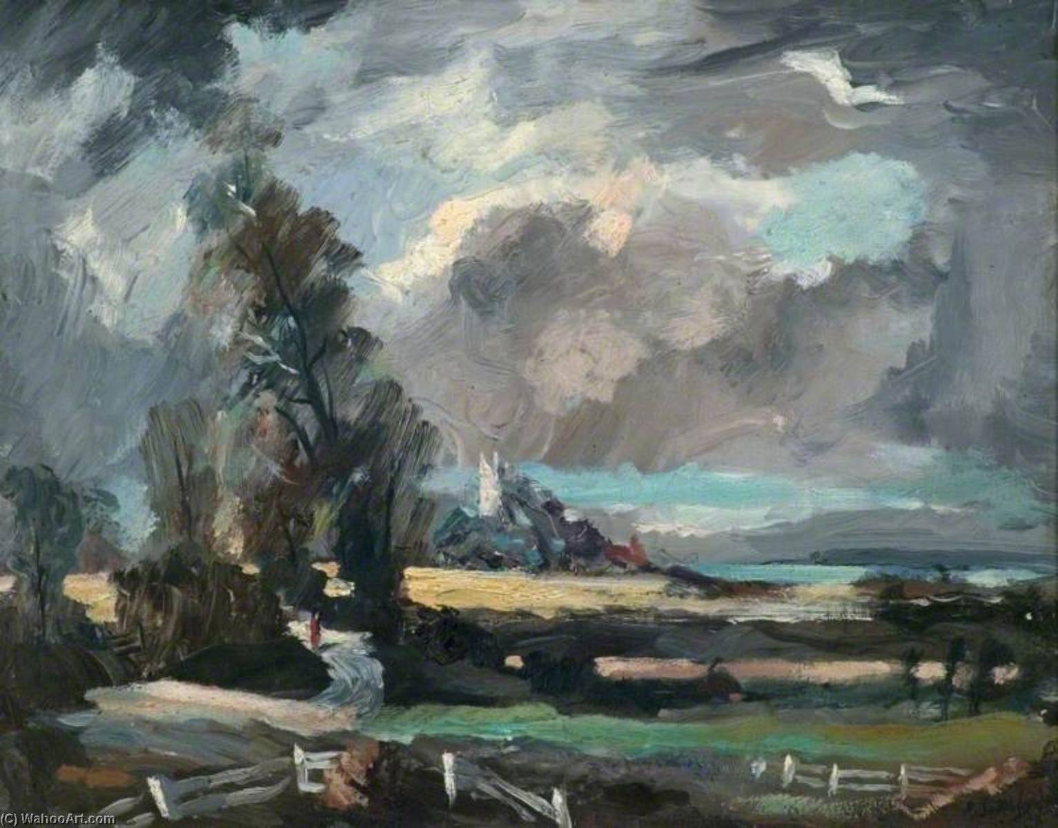 Landscape In Suffolk (stoke By Nayland, Suffolk) — Rowland Suddaby