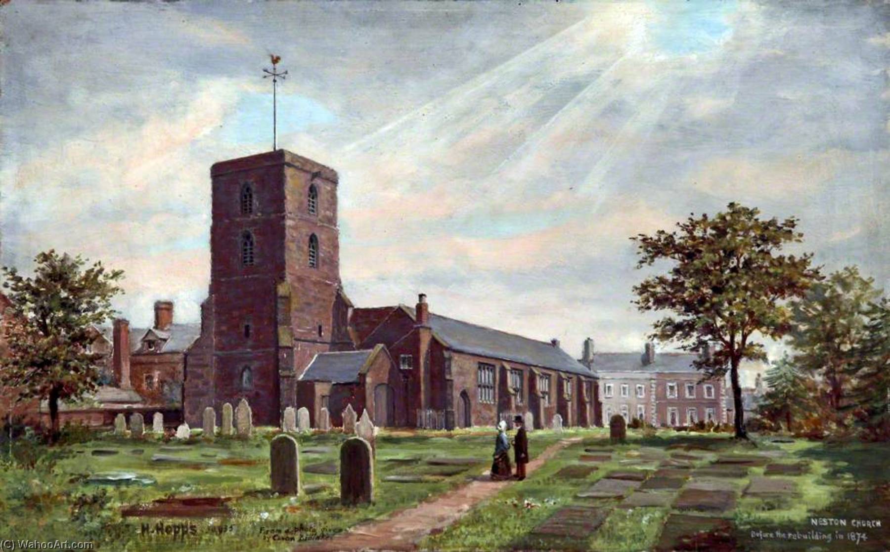 Neston Church, Wirral, Before Rebuilding In 1874 — Harold Hopps