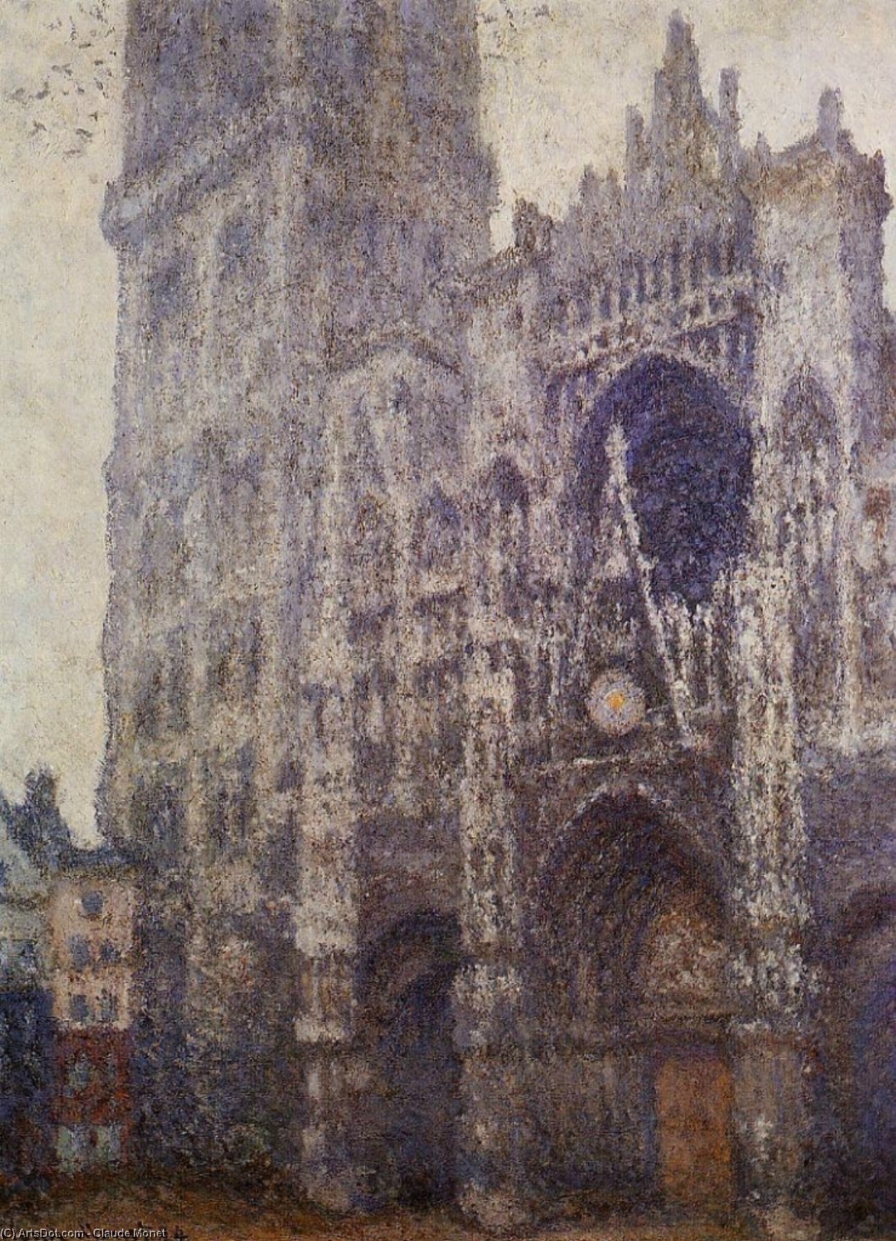 The Portal And The Tour D'albene, Grey Weather — Claude Monet