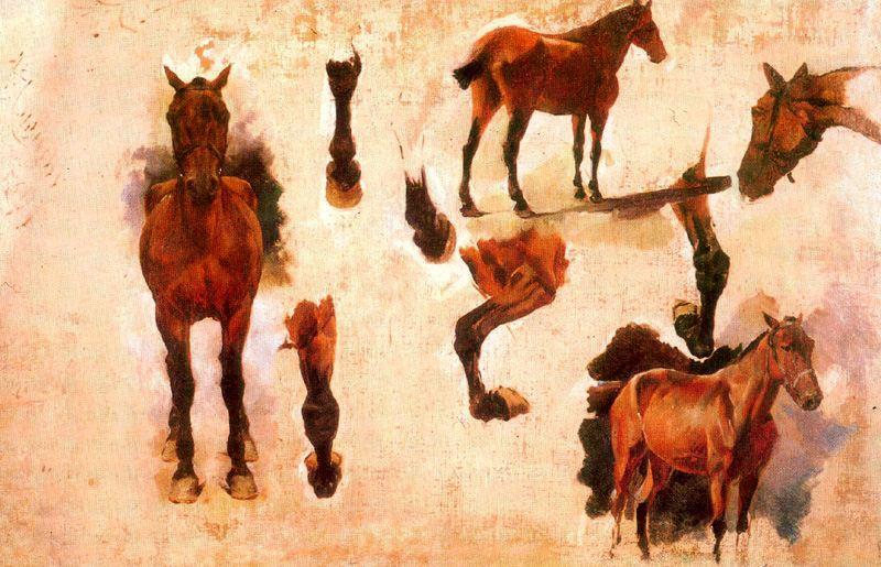 Study Of Horses — Josip Kusaks I