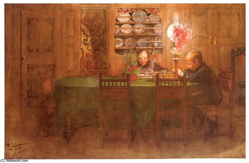 Los Deberes — Carl Larsson