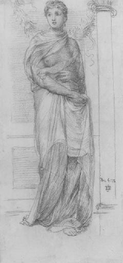 Study Of A Standing Woman In Heavy Drapery — Sir Edward John Poynter