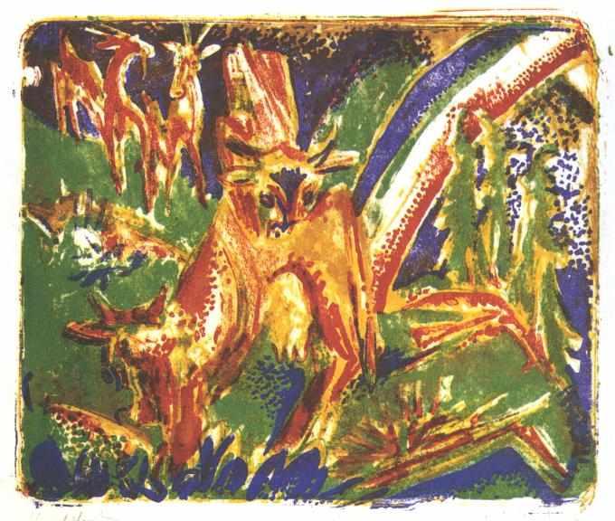 Cattles Under A Rainbow — Ernst Ludwig Kirchner