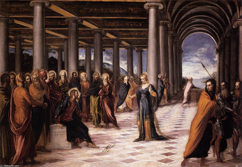 Cristo Y La Mujer Tomada En Adulterio — Jacopo Tintoretto