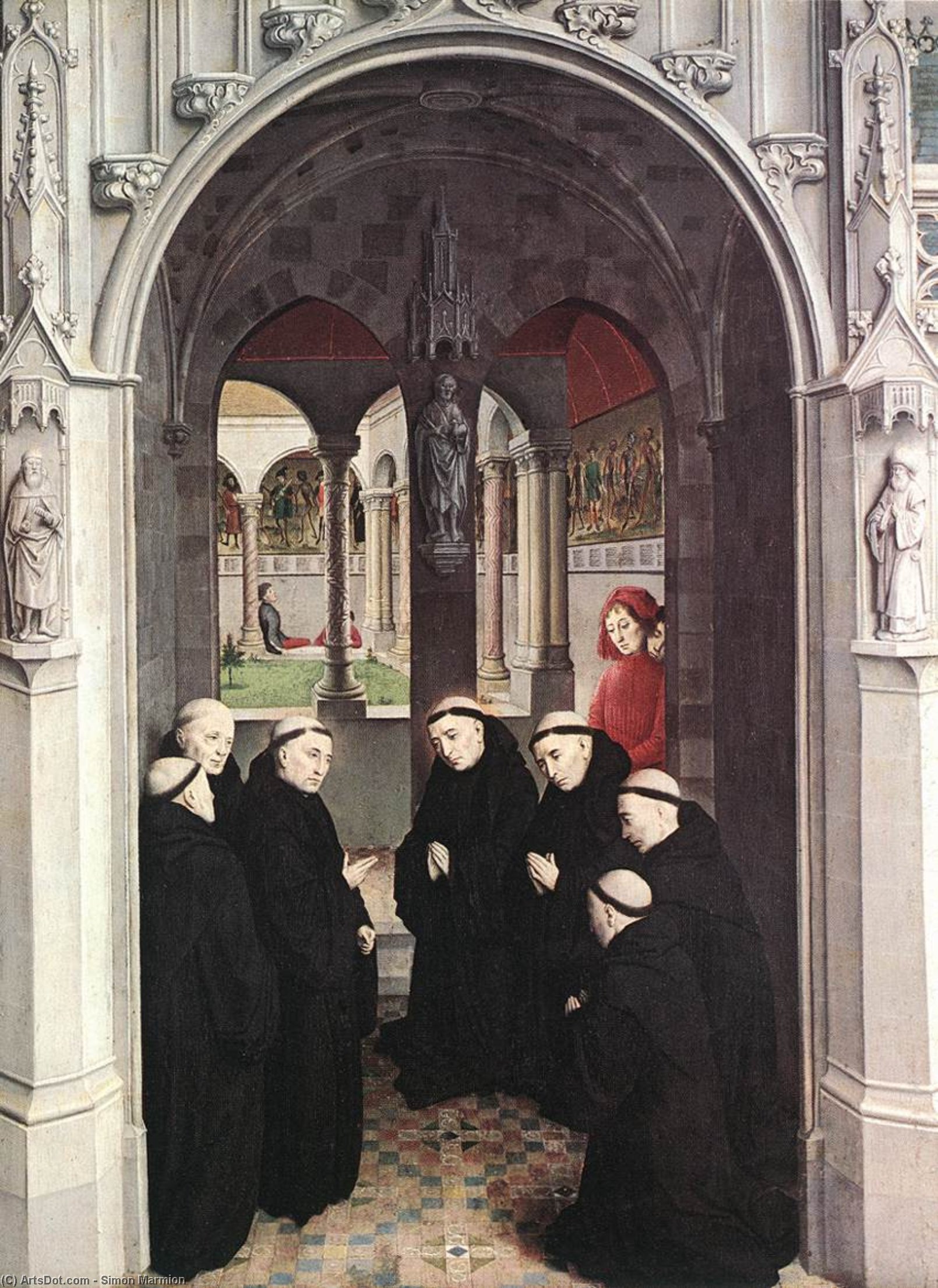 Scenes From The Life Of St Bertin (detail) — Simon Marmion
