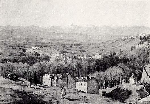 View From Madrid, Christmas Eve, 1911, (painting) — Anna Richards Brewster