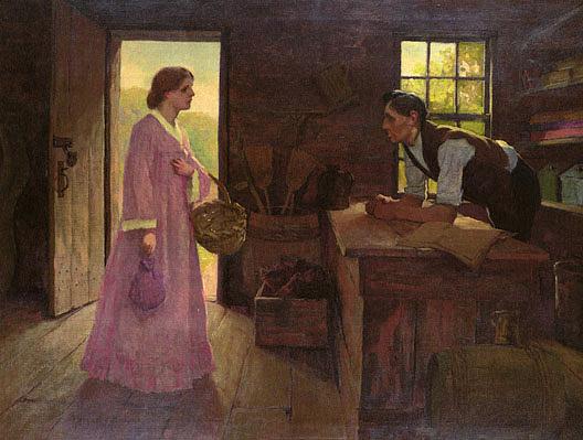 Lincoln And Ann Rutledge, (painting) — Fletcher Ransom